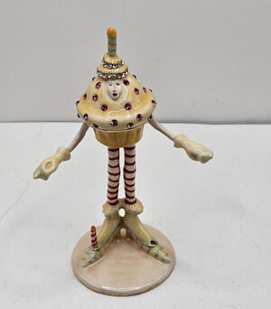 Patience Brewster Krinkles Cupcake Jeweled Trinket Box Dept 56 READ